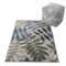 Homeroots 3 x 4 ft. Gray & Blue Leaves Indoor & Outdoor Area Rug 384868 - alternate 1